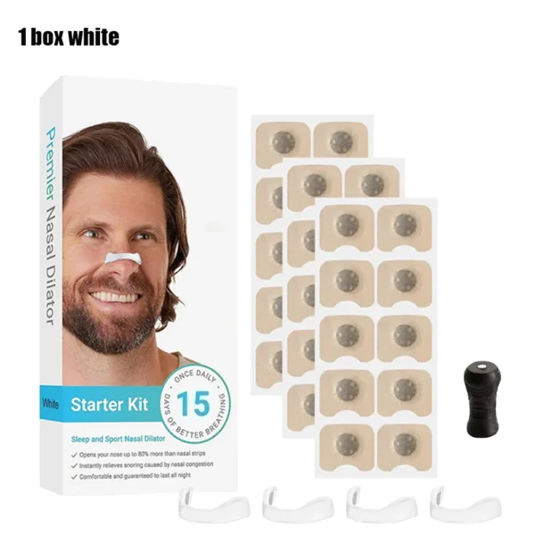 Anti Snoring Nose Strips,Boost Oxygen Intake Magnetic Nasal Dilator,Sleep Nasal Breathing Dilators Starter Kit - Image 10